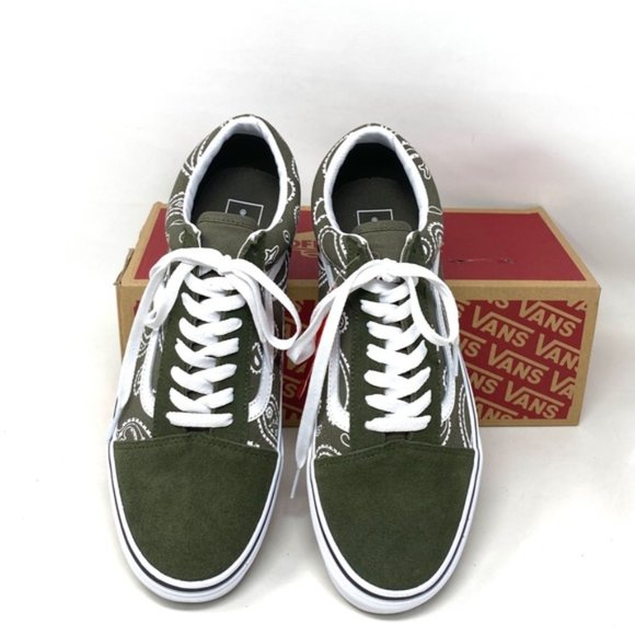VANS Old Skool Low Top Green Men’s Suede Canvas Skate Sneakers Size VN0A5KRFB0F - Picture 8 of 11